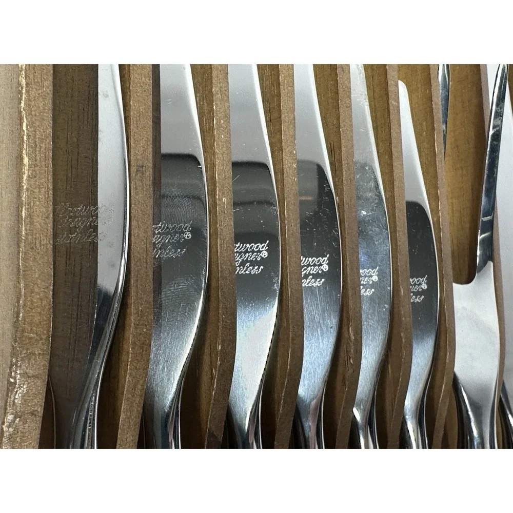 VTG Town & Country Washington Forge‎ Fleetwood Handle Serrated Knife Carving Set